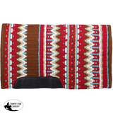 New! Showman 40’’ x 34’’ Wool Show Blanket Brown-Pink Western Pads