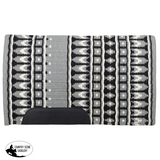 New! Showman 40’’ x 34’’ Wool Show Blanket Grey-Black Western Pads