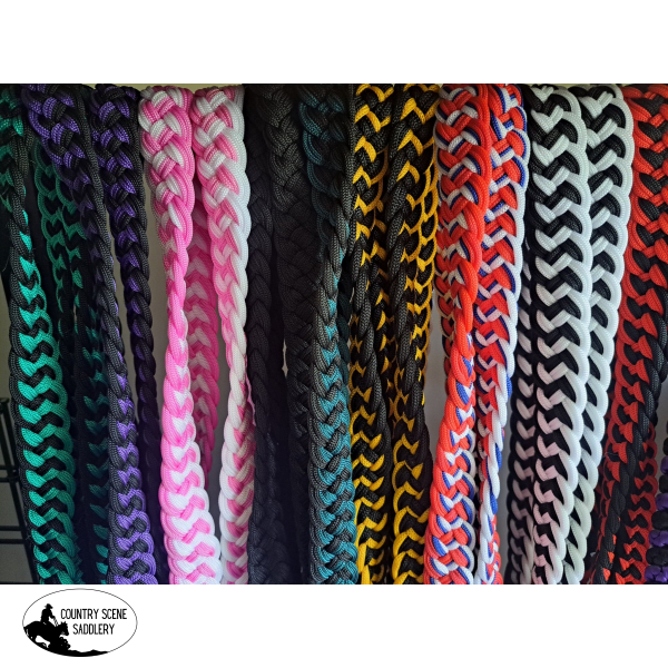 New! Showman 7’ Braided Nylon Barrel Reins with Easy Grip Knots