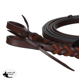 New! Showman 8’ Argentina Cow Leather Braided & Ring Split Reins