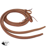 New! Showman Argentina Cow Leather 8' x 5/8" Split Reins with Thick Weighted Ends - Country Scene Saddlery and Pet Supplies