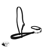 New! Showman Argentina Cow leather Adjustable Noseband and Tiedown - Black - Tie Down Straps