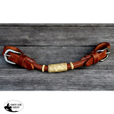 New! Showman Argentina Cow Leather Rolled Curb Strap with Rawhide - Harness - Martin Saddlery Harness Leather Curb Strap
