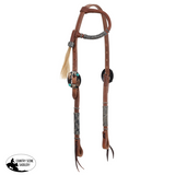 New! Showman Argentina Cow Leather Smoky Rawhide One Ear Headstall - Country Scene Saddlery and Pet Supplies