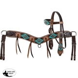 New! Showman Aztec Bloom Browband Headstall and Breastcollar Set - Country Scene Saddlery and Pet Supplies