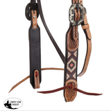 New! Showman Aztec Loom Browband Headstall Full/Cob Horse Tack