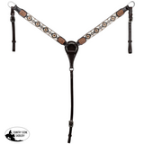 New! Showman Aztec Sunstone One Ear Headstall and Breastcollar Set Full Horse Tack