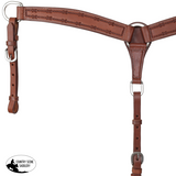 New! Showman Barbwire Argentina Cow Leather Breastcollar - Mini/Small Pony Mini/Small Pony Browband Headstall