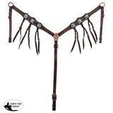 New! Showman Blackwater Gator One Ear Headstall and Breastcollar Set Full Horse Tack