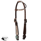 New! Showman Blushed Rose One Ear Headstall and Breastcollar Set - Country Scene Saddlery and Pet Supplies