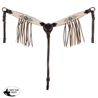 New! Showman Blushed Rose One Ear Headstall And Breastcollar Set Tack Sets