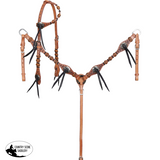 New! Showman Braided Bandit One Ear Headstall and Breastcollar Set - Tack Sets
