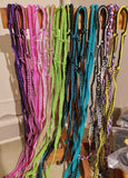 Showman braided nylon barrel reins with easy grip knots - Country Scene Saddlery and Pet Supplies
