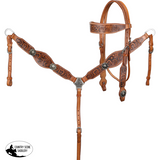 NEW! Showman Brandin’ Pen Browband Headstall and Breastcollar Set Full/Cob