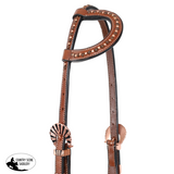 New! Showman Bronze Scallop One Ear Headstall - Country Scene Saddlery and Pet Supplies
