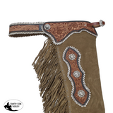 New! Showman Buckskin Bronc Chinks - Country Scene Saddlery and Pet Supplies