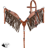 New! Showman Buffalo Drift Browband Headstall and Breastcollar Set - Country Scene Saddlery and Pet Supplies