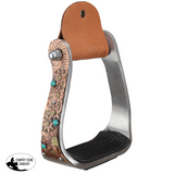 New! Showman Canyon Bloom Aluminum Stirrups - Country Scene Saddlery and Pet Supplies