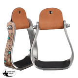 New! Showman Canyon Bloom Aluminum Stirrups - Country Scene Saddlery and Pet Supplies