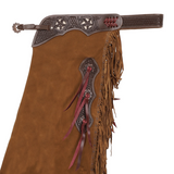 New! Showman Cedarwood Chinks - Country Scene Saddlery and Pet Supplies