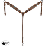 New! Showman Cocoa Creek Browband Headstall and Breastcollar Set - full/Cob - Tack Sets