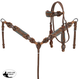 New! Showman Cocoa Creek Browband Headstall and Breastcollar Set - full/Cob - Tack Sets