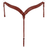 NEW! Showman Contoured Breastcollar with Basketweave Tooling - Country Scene Saddlery and Pet Supplies