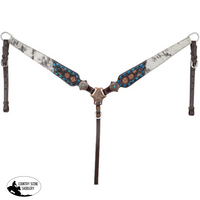 New! Showman Copper Hide Classics Browband Headstall And Breastcollar Set Horse Tack