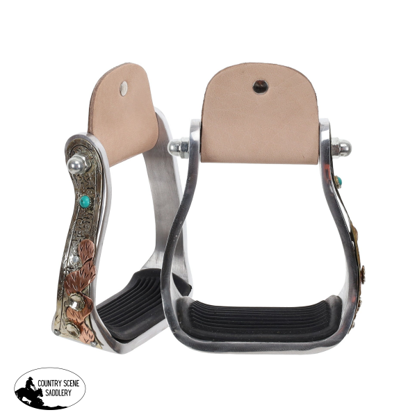 New! Showman Copper Saguaro Aluminum Stirrup
