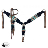 NEW! Showman Corded One Ear Headstall & Breast collar set - black - Country Scene Saddlery and Pet Supplies
