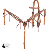 New! Showman Cow Camp Browband Headstall and Breastcollar Set