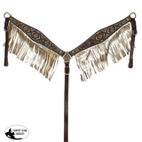 New! Showman Cowboy Carving One Ear Headstall and Breastcollar Set Full/cob Tack Sets