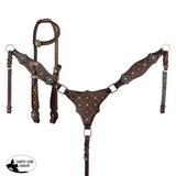 New! Showman Cowboy’s Weave One Ear Headstall And Breastcollar Set Tack Sets