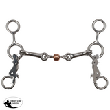 New! Showman Cowgirl Legacy Stainless Steel JR Cowhorse Bit with Dog Bone and Copper Roller - Country Scene Saddlery and Pet Supplies