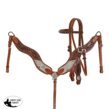 New! Showman Cowpoke Classic Browband Headstall and Breastcollar Set - Country Scene Saddlery and Pet Supplies