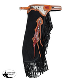 New! Showman Cowpuncher Black Chinks - Country Scene Saddlery and Pet Supplies