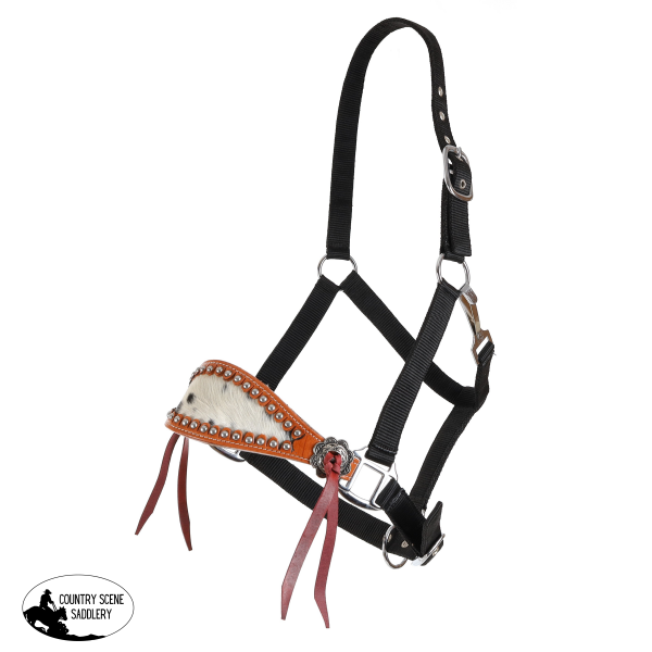 New! Showman Cowpuncher Black Nylon Bronc Halter Tack Sets