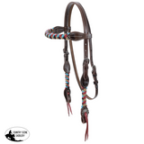 New! Showman Desert Blaze Mohair Browband Headstall and Breastcollar Set Full Tack Sets