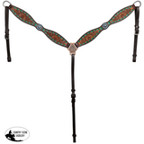New! Showman Desert Bloom One Ear Headstall and Breastcollar Set Full Horse Tack