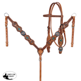 NEW! Showman Desert Croc Browband Headstall and Breastcollar Set - Tack Sets