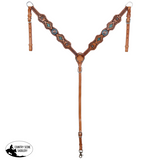 NEW! Showman Desert Croc Browband Headstall and Breastcollar Set - Tack Sets