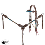 New! Showman Desert Dawn Mohair Browband Headstall and Breastcollar Set - Country Scene Saddlery and Pet Supplies