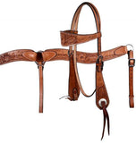 NEW! Showman™ double stitched leather wide browband headstall and breast collar set. - Country Scene Saddlery and Pet Supplies