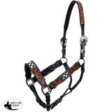 New! Showman Fast Lane Leather Halter - Full