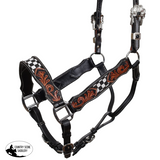 New! Showman Fast Lane Leather Halter - Full