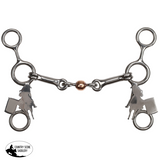 New! Showman Fast Turns Stainless Steel JR Cowhorse Bit with Dog Bone and Copper Roller - Country Scene Saddlery and Pet Supplies