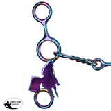 New! Showman Fast Turns Titanium Coated Stainless Steel JR Cowhorse Bit with Dog Bone and Copper Roller - Country Scene Saddlery and Pet Supplies