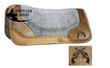 Showman™ Felt Bottom Saddle Pad. Hand Tooled Hair on Argentina Cowhide With Laser Etched Crossed Guns. - Country Scene Saddlery and Pet Supplies