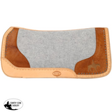 New! Showman Felt Bottom Saddle Pad with Hand Tooled Hair on Argentina Cowhide and Laser Etched Pleasure Horse