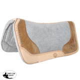 New! Showman Felt Bottom Saddle Pad with Hand Tooled Hair on Argentina Cowhide and Laser Etched Praying Cowboy